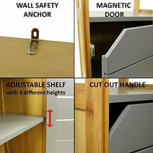 Cargar imagen en el visor de la galería, Tendance Noumea - Mueble de baño Columna de 2 puertas, 2 huecos, madera gris