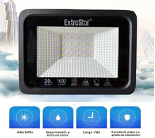 Cargar imagen en el visor de la galería, 2 x Focos LED exterior 20W Potente IP65, Luz fria 6500 k para terraz, Jardín....