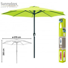 Cargar imagen en el visor de la galería, Sombrilla Parasol ø 270 cm Estructura aluminio Terraza Jardin Camping