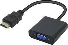 Cargar imagen en el visor de la galería, Convertidor de Señal Activo Video HDMI Digital a VGA Analogico Audio 3,5mm Negro