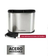 Cargar imagen en el visor de la galería, BOTE PARA UTENSILIOS ACERO INOXIDABLE 18X10.4X23CM