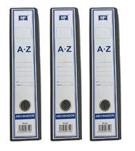 Cargar imagen en el visor de la galería, Pack 3, 5, 8 ARCHIVADORES DE PALANCA FOLIO JASPEADO NEGRO CON CAJA