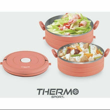Cargar imagen en el visor de la galería, Set de 2 fiambreras termo apilable térmica para transportar alimentos