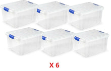 Cargar imagen en el visor de la galería, Cajas de Plástico almacenamiento, TRANSPARENTE, 16 Litros, sin ruedas, n 1 (set)