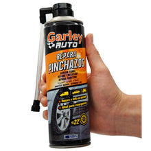 Cargar imagen en el visor de la galería, Garley - Reparación Repara Pinchazos Coche Repara e infla al Instante Neumáticos de tu coche, moto y Bici, Para Emergencias 650cc - 500 Ml