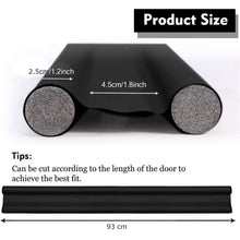 Cargar imagen en el visor de la galería, Burlete Bajo Pueta Recortable 93 cm Tope Doble de Aire Para inferior de puerta