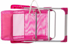 Cargar imagen en el visor de la galería, Sillón de Playa Plegable Rosa de Aluminio de 110x61x66 cm