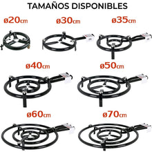 Cargar imagen en el visor de la galería, Algon-Difusor Paellero Esmaltado de Gas Butano o Propano 20 cm