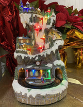 Cargar imagen en el visor de la galería, Escena Poblado de Navidad Villaje inflado en 3 niveles con música y movimiento