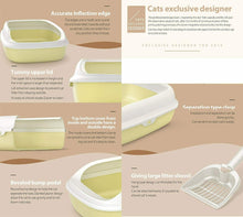 Cargar imagen en el visor de la galería, Bandeja Higiénic, Sanitaria Plástica con Pala ,Aseo, Arenero Abierto para Gatos