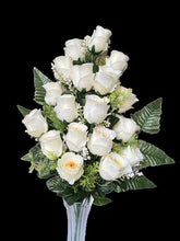 Cargar imagen en el visor de la galería, Ramo de Flores Lily Artificiales Cementerio Mesa Decoración Boda 14 tenedores