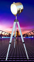Cargar imagen en el visor de la galería, Lámpara trípode con proyector (65 x 95,5-137,5 cm), color bronce