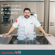 Cargar imagen en el visor de la galería, Fiambrera de Cristal con Tapa de Verde Rectangular Cuadrada redonda