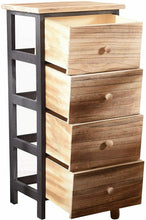 Cargar imagen en el visor de la galería, Mueble Cajonera para Baño 4 Cajones Madera vintage dormitorio hogar estanteria