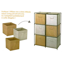 Cargar imagen en el visor de la galería, Estanteria 3/4/6 Compartimentos Negro Casa y jardín Almacenamiento y organización del hogar Soportes y estanterías