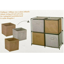 Cargar imagen en el visor de la galería, Estanteria 3/4/6 Compartimentos Negro Casa y jardín Almacenamiento y organización del hogar Soportes y estanterías