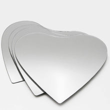 Cargar imagen en el visor de la galería, Set de 4 Espejos Cuadrado Redondo Estrella Corazon Hexagonal Adhesivos Decoración para Pared hogar