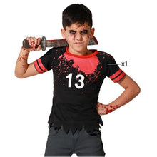 Cargar imagen en el visor de la galería, Disfraz Camiseta Jugador Futbol Americano Zombie Niño Infantil Para Halloween Carnaval Teatro