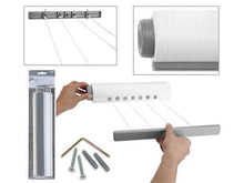 Cargar imagen en el visor de la galería, TENDEDERO INTERIOR ROPA 4 HILOS