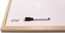 Cargar imagen en el visor de la galería, Pizarra blanca Y negra esmaltada con marco de madera varia medida
