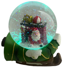 Cargar imagen en el visor de la galería, Bola cristal de agua nieve Papá noél con luz multicolor Led decorativa navideña