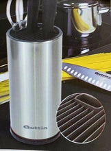 Cargar imagen en el visor de la galería, Tacoma ranuras redondo Acero inoxidable portacuchillos bloques para cuchillos 11X11X23CM quttin