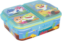 Cargar imagen en el visor de la galería, Sandwichera múltiple con 3 compartimentos plástico para almuerzo fiambrera desayuno infantil colegio