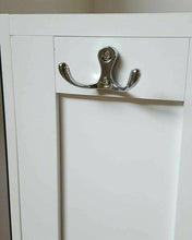 Cargar imagen en el visor de la galería, Meuble colonne de salle de bain rotatif - 6 étagères miroir 2 cintres