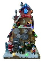 Cargar imagen en el visor de la galería, ESCENA FABRICA SANTA CON MUSICA LUZ LED MOVIMIENTO 13.5x16.5x29 cm