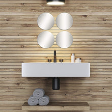 Cargar imagen en el visor de la galería, Set de 4 Espejos Cuadrado Redondo Estrella Corazon Hexagonal Adhesivos Decoración para Pared hogar