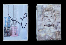 Cargar imagen en el visor de la galería, Caja para llaves portallaves de pared de madera con 6 ganchos elegante 20x30 cm