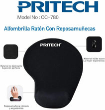 Cargar imagen en el visor de la galería, Alfombrilla de Ratón Ergonómica con Cojín de Reposamuñecas y Base de Goma