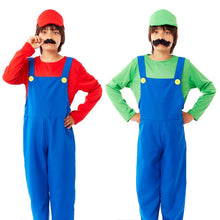 Cargar imagen en el visor de la galería, Disfraz Fontanero Rojo / Verde niño Infantil Fiestas Carnaval Cumpleaños