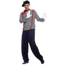 Cargar imagen en el visor de la galería, Disfraz Mimo Hombre Carnaval Profesiones Fiesta Teatro