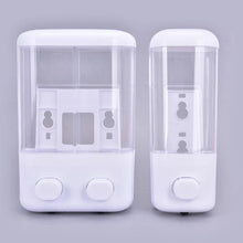 Cargar imagen en el visor de la galería, Dispensador Jabón Doble de manos Para Baño 2 En 1 Liquido Shampoo autoadhesivo