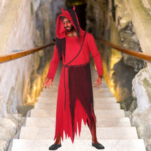 Cargar imagen en el visor de la galería, Disfraz Demonio Hombre Adulto Rojo Para Halloween Carnaval Teatro