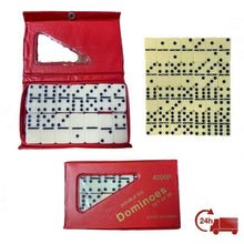 Cargar imagen en el visor de la galería, Set de 28 fichas de dominó dominos dmoninoes doble seis juego de meso familiar