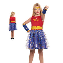 Cargar imagen en el visor de la galería, Disfraz Superhéroe Heroína Wonder Girl Niña Infantil Para Carnaval Fiesta Teatro