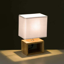 Cargar imagen en el visor de la galería, LÁMPARA MADERA BLANCO 15 X 10 X 24 CM