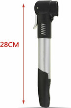 Cargar imagen en el visor de la galería, Mini Bomba de Aire para Bicicleta, inflador portátil con vávula Presta y Schrade