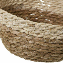 Cargar imagen en el visor de la galería, Set de 3 cestas de Fibra Natural Marrones Trenzadas rústicas