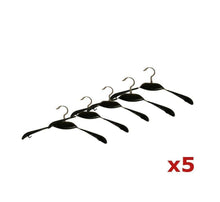 Cargar imagen en el visor de la galería, 5 Perchas para colgar ropa vestimenta prendas, negro, armario