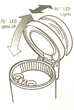 Cargar imagen en el visor de la galería, Cenicero de luz LED con Tapas para coche soporte Universal pila incluida