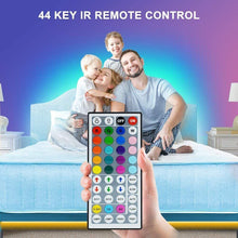 Cargar imagen en el visor de la galería, Tiras LED 12M 5050 SMD RGB LEDs con Control Remoto y Bluetooth de 44 Botones