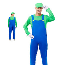 Cargar imagen en el visor de la galería, Disfraz Fontanero Rojo / Verde Hombre Adulto para Carnaval Fiesta Teatro Cumpleaños