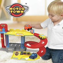 Cargar imagen en el visor de la galería, Motor Town - Garaje infantil 2 niveles con vehículo