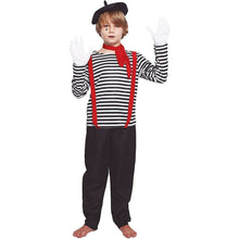 Cargar imagen en el visor de la galería, Disfraz Mimo Niño Carnaval Profesiones Fiesta Teatro Cumpleaños