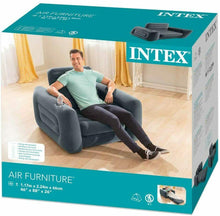 Cargar imagen en el visor de la galería, Sillón Cama Hinchable 2 en 1, 117 x 224 x 66 cm, color gris oscuro