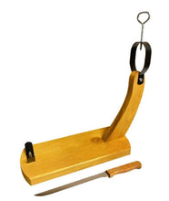 Cargar imagen en el visor de la galería, Soporte Jamonero + cuchillo Cortar Pata y Paleta de Jamon Serrano e Iberico