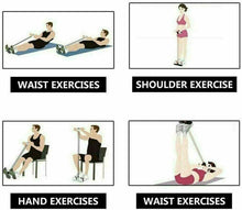 Cargar imagen en el visor de la galería, Tensor con pedal elastico para ejercicios fitness banda de resistencia gimnasio